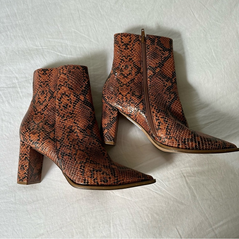 ABLE Snakeskin Ankle Boots / Booties